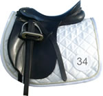 Saddle Pad shown with saddle 